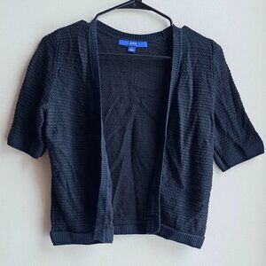Apt. 9 Black Cropped Open Cardigan Size Small